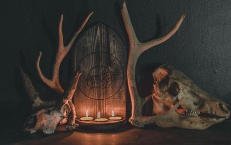 Viking Core, Viking Decor, Witchcraft Altar, Pagan Decor, Altar Arrangement, Elder Futhark Runes, Witches Altar, Wiccan Altar, Norse Pagan