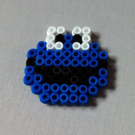 Perler Cookie Monster small Melt Beads Patterns, Easy Perler Bead Patterns, Melty Bead Patterns, Easy Perler Beads Ideas, Pony Bead Patterns, Hama Beads Design, Perler Bead Templates, Perler Crafts, Diy Perler Bead Crafts