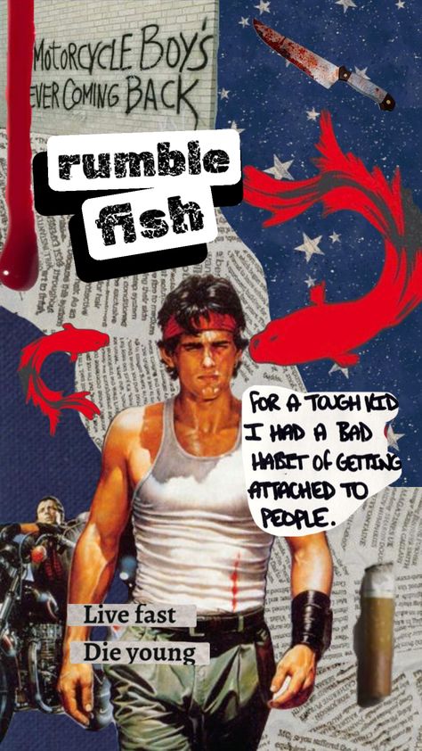 Rumble Fish Movie, Rumble Fish Matt Dillon, Rusty James Rumble Fish, Greaser Aesthetic Wallpaper, Greaser Aesthetic, Se Hinton, Rumble Fish, Young Matt Dillon, The Outsiders Imagines