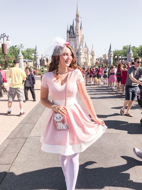 Dapper Day look as Marie from Aristocats!✨💕🐱 • • • #dapperday #disney #disneystyle #disneyworld #waltdisneyworld #disneylife Marie Aristocats Inspired Outfit, Disney Bounding Aristocats, Disney Dapper Day Outfits, Marie Disneybound, Disney Makeover, Dapper Day Disney, Marie From Aristocats, Disney Closet, Disney Parks Outfits