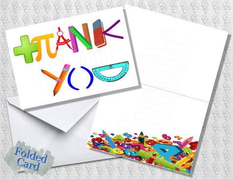 Thank You Cards for the Math Teacher; Blank Cards For Math Teachers, Card For Maths Teacher, Math Club, Teacher Thank You Cards, Architect Drawing, Teacher Thank You, Page Ideas, Math Teacher, Creative Cards