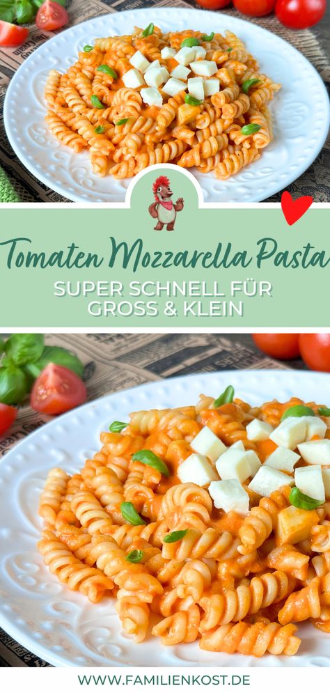 Eine cremige Tomate Mozzarella Soße ist toll zu Spaghetti und Nudeln aller Art. Hol dir das einfache Rezept mit Basilikum. Familienkost.de, Tomaten Mozarella Soße, Tomaten Mozarella Nudel, Tomate Mozarella, Nudelgerichte schnell und einfach, schnelles Nudelgerichte, Nudelgerichte vegetarisch, Nudelgerichte Kindergeburtstag Nutella Muffins, Mozzarella Pasta, Mini Foods, Finger Foods, Kids Meals, Family Meals, Mozzarella, Food Inspiration, Main Dishes