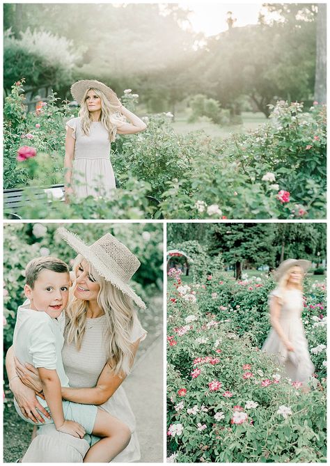 Photoshoot With Hat, Garden Family Photoshoot, Rose Garden Photoshoot, Barn Family Pictures, Sacramento Photoshoot, Gardens Photoshoot, Hat Photoshoot, Garden Photoshoot, Photoshoot Outfit Ideas