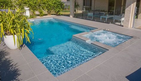 Swimming Pools Backyard Inground, Concrete Landscaping, Pool Patio Designs, Ideas De Piscina, Moderne Pools, Rectangle Pool, Dream Backyard Pool, Leisure Pools, Pools Backyard Inground