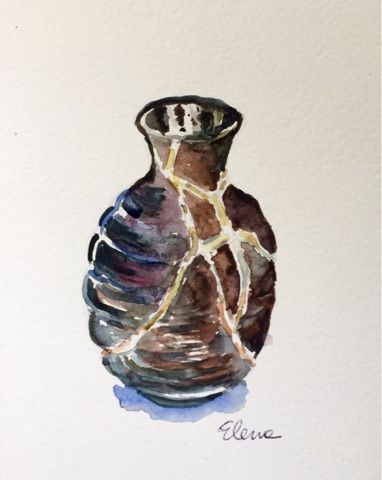 Have Watercolors Will Travel: Can't Fix a Broken Vase Broken Vase Illustration, Broken Vase, Rend Collective, Alevel Art, Alabaster Box, Gold Drawing, Meaningful Tattoo Quotes, Light Tattoo, Beautifully Broken