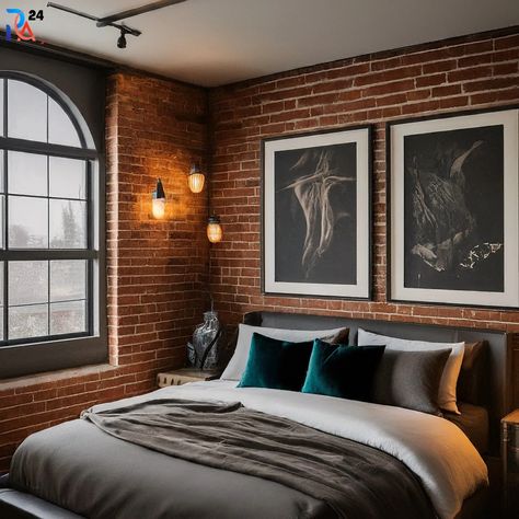 Discover the best men's bedroom ideas to transform your space into a stylish and comfortable retreat. Explore creative designs, modern decor, and unique tips to elevate your bedroom. Red Brick Wall Bedroom, Brick Accent Wall Bedroom, Brick Bedroom Ideas, Bedroom Brick Wall, Brick Wall Bedroom, Brick Bedroom, Brick Wall Living Room, Brick Feature Wall, Brick Room