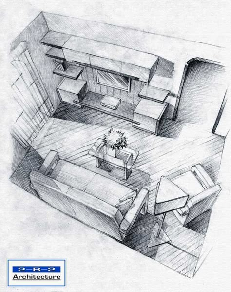 interior sketch Living Room Top View, Croquis Architecture, Hand Rendering, Colour Interior, Interior Drawing, Interior Sketches, Drawing Interior, Simple Sketch, Interior Design Sketch