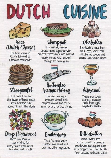 Dutch Cuisine The Netherlands, Meals To Try At Home, Food From Different Cultures, Cooking Around The World, Food Around The World, Dutch Cuisine, Dutch Culture, Culinary Cooking, Around The World Food