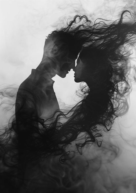 Heads Together Couple, Two Souls Aesthetic, Man And Woman Aesthetic, Man Protecting Woman, Fading Aesthetic, Me And Who Pictures, Man And Woman Art, Man And Woman Embracing, Wavy Aesthetic