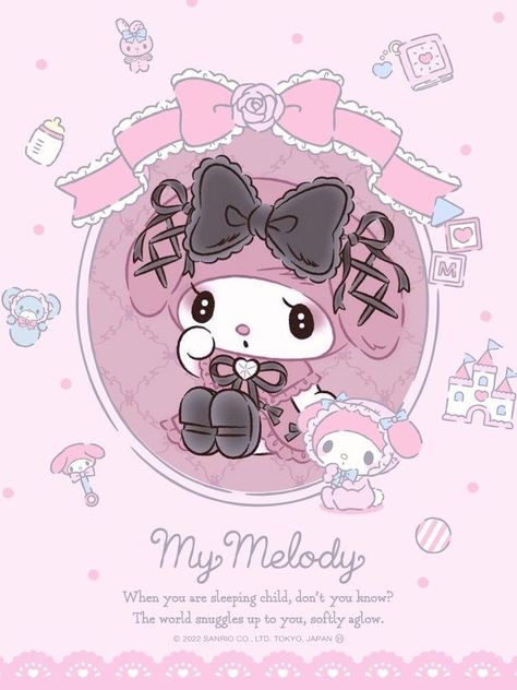 Melody Wallpaper, Charmmy Kitty, My Melody Wallpaper, Jirai Kei, Icon Cute, Wallpaper Project, Hello Kitty Characters, Sanrio My Melody, Art Journal Therapy