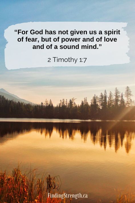 For God has not given us a spirit of fear, but of power and of love and of a sound mind. 2 Timothy 1v7 Finding Strength, Love Sound, 2 Timothy 1 7, Build Your Confidence, Spirit Of Fear, Christian Verses, Inspirational Verses, Sound Mind, 2 Timothy