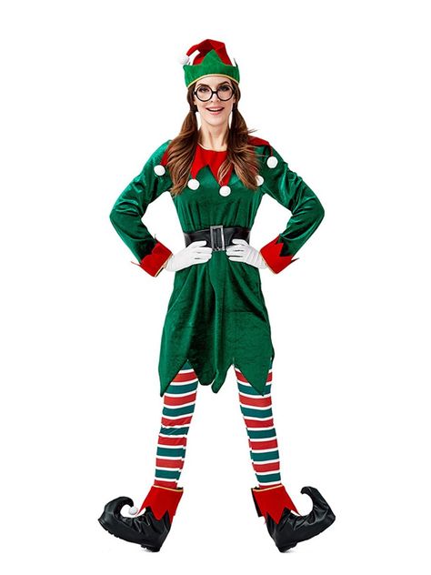 Patrick Costume, Cosplay Elf, Christmas Tree Outfit, Christmas Elf Costume, Elf Dress, Green Costumes, Elf Cosplay, Santa Claus Costume, Christmas Elves