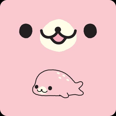 Pink seal with white spots by san-x Mamegoma Phone Theme, Mamegoma Widget, Mamegoma Pfp, Mamegoma Icon, Mamegoma Wallpapers, Mamegoma Gif, Silly Cartoon, Phone Customization, Ds Games