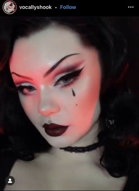 Vintage Devil Makeup, Goth Demon Makeup, Goth Princess Makeup, Makeup Alt Goth, Gothic Devil Makeup, Goth Pinup Makeup, Witchy Goth Makeup, Vintage Vampire Makeup, Girly Goth Makeup