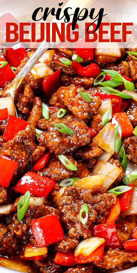 Panda Express Beijing Beef Recipe - Carlsbad Cravings Beijing Beef Recipe, Bejing Beef Recipes, Beijing Beef Panda Express, Chinese Beef Recipes, Asian Bbq Sauce, Beijing Beef, Cravings Recipes, Chinese Beef, Recipes Chinese