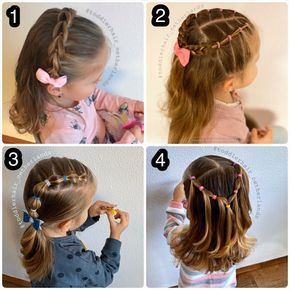 Toddler Hairstyles Girl Fine Hair, Last Day Of The Month, Easy Toddler Hairstyles, Girls Hairdos, Easy Little Girl Hairstyles, Girly Hairstyles, Girl Hair Dos, Lil Girl Hairstyles, Girls Hairstyles Easy