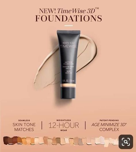 Mary Kay Timewise Foundation, Mary Kay Printables, Skincare Foundation, Mary Kay Career, Mary Kay Facebook, Mary Kay Inspiration, Mary Kay Foundation, Mary Kay Gifts, Selling Mary Kay