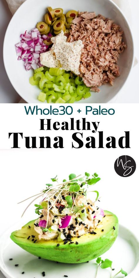 Tuna Salad Whole 30, Tuna Whole 30 Recipes, Whole30 Tuna Recipes, Whole30 Tuna Salad, Whole 30 Tuna Recipes, Paleo Tuna Recipe, Health Tuna Salad, Tuna Paleo Recipes, Aip Tuna Salad