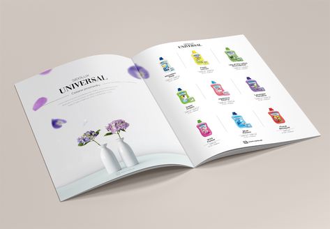 Product Booklet Design, Detergent Product, Brochure Design Layout, Catalog Cover, Product Catalogue, Booklet Design, Cleaning Items, Plastic Ware, Bathroom Cleaner