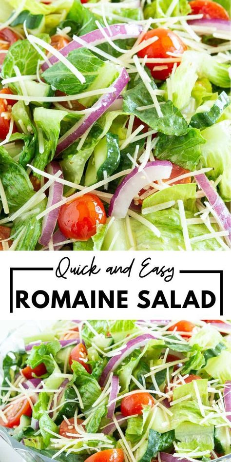 Romaine Salad Recipes Chicken, Romane Salad Recipes, Romaine Hearts Salad, Romane Salad, Romaine Salad Recipes, Romaine Lettuce Salad Recipes, Romaine Lettuce Recipe, Easter Salad Recipes, Olive Garden Dressing