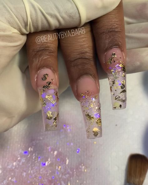 Encapsulated Nails Acrylics, Splatter Nails, Junk Nails, Encapsulated Nails, Tickled Pink, Dope Nails, Nails Art, Nail Tech, Stylish Nails