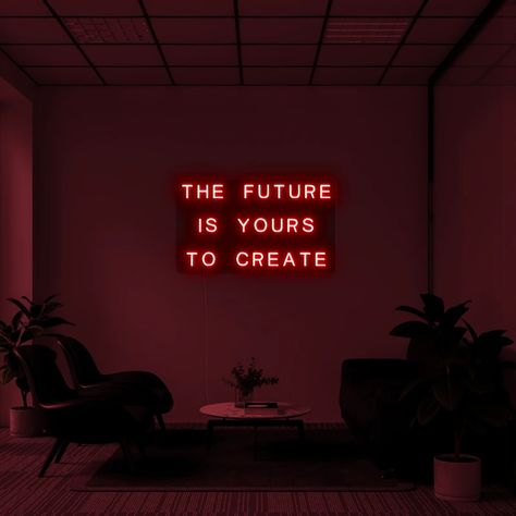 'The Future Is Yours' LED Neon Sign – Neon Beach Character Archetype, Neon Beach, Neon Signs Quotes, Signs Quotes, Neon Quotes, Luxury Room Bedroom, Red Neon, Neon Sign Bedroom, Personalized Neon Signs