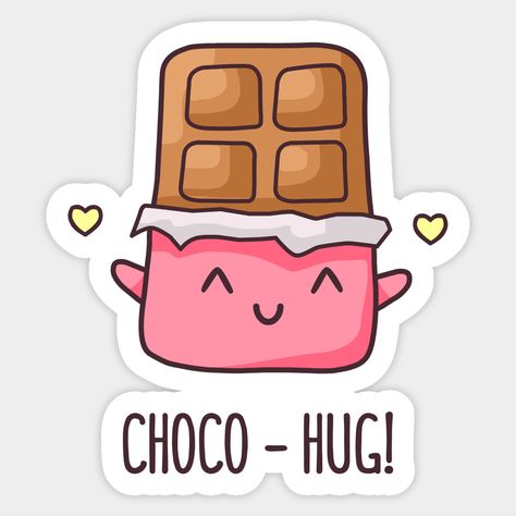 These chocolate hugs might get messy but they are totally worth it! <3 <3 -- Choose from our vast selection of stickers to match with your favorite design to make the perfect customized sticker/decal. Perfect to put on water bottles, laptops, hard hats, and car windows. Everything from favorite TV show stickers to funny stickers. For men, women, boys, and girls. Jelly Bunny, Chocolate Drawing, Hug Stickers, Arte Do Kawaii, Cute Food Drawings, Kawaii Doodles, Kawaii Stickers, Cute Easy Drawings, Food Drawing