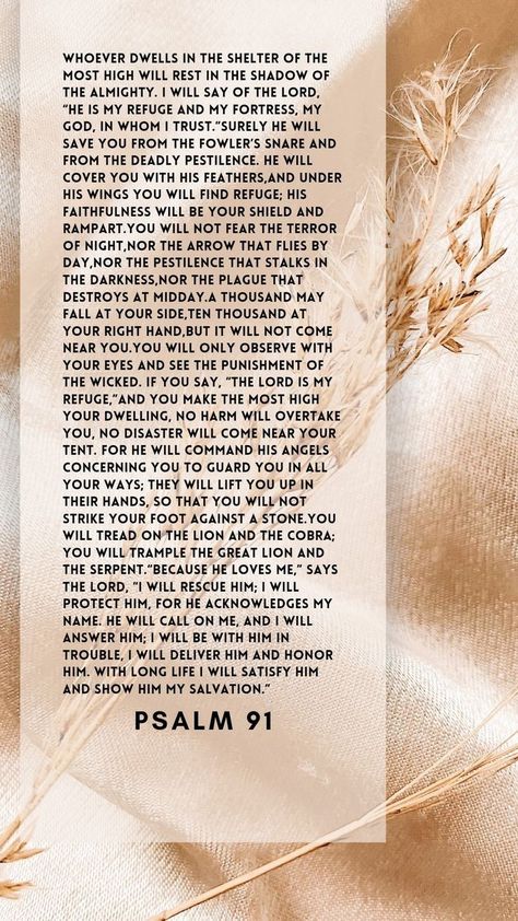 ♡♡♡♡♡♡ Psalm 91 Prayer, God Verses, Scripture Wallpaper, Bible Verse Background, Christian Affirmations, Powerful Scriptures, Ragamuffin, Bible Quotes Images, Beautiful Bible Verses