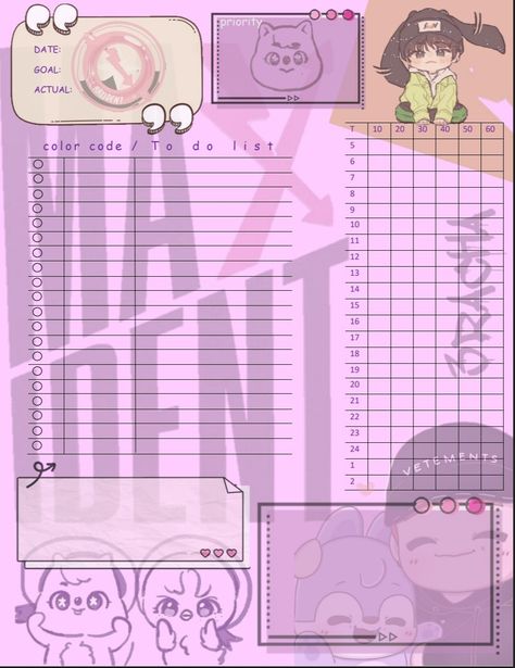 Skz 10 minutes planner (I took several fanarts and created it) Study Timetable, Memo Pad Design, Kids Planner, Digital Notebook, Kids Calendar, Digital Notebooks, Pad Design, Memo Pad, Daily Planner