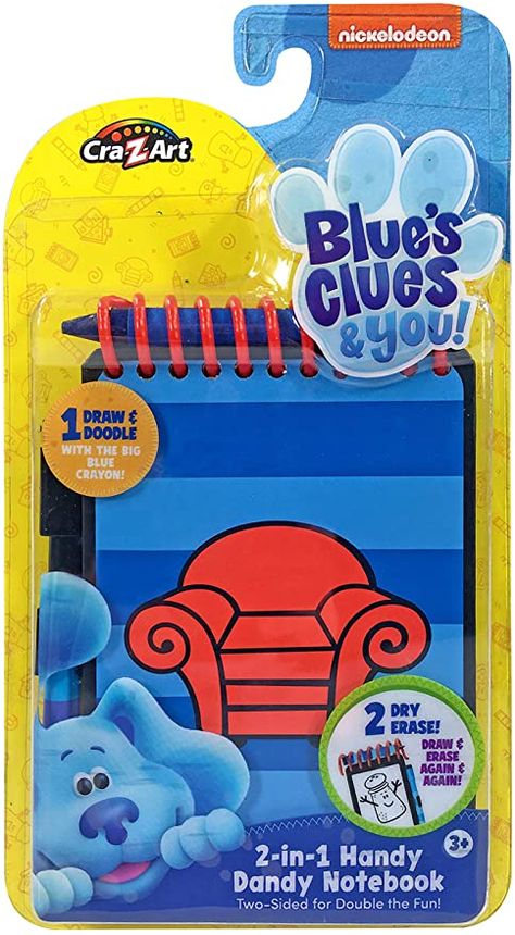 AmazonSmile: Blues Clues & You! 2-in-1 Handy Dandy Notebook Activity Set, Standard : Office Products Handy Dandy Notebook, Alien Words, Thinking Chair, Jumbo Crayons, Doodle Doodle, Blue Crayon, Blue's Clues And You, Blue's Clues, Blue’s Clues