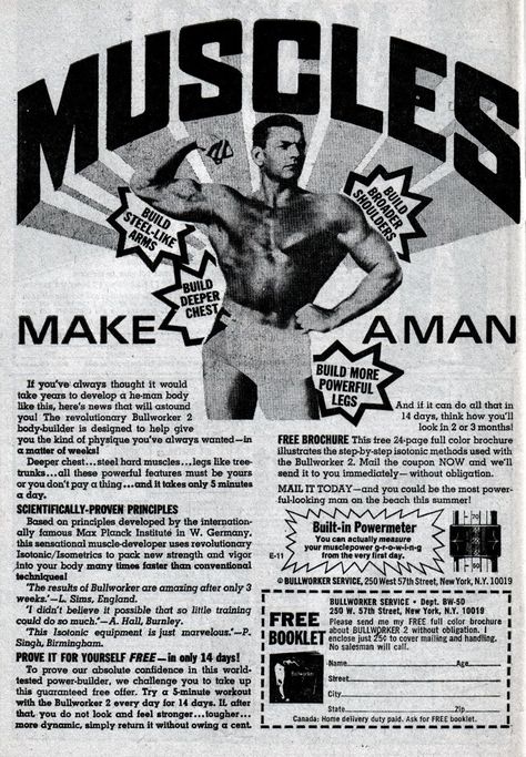 Physique Magazine Vintage, Old School Gym Aesthetic, Retro Gym Aesthetic, Vintage Gym Aesthetic, Bulk Motivation, Retro Bodybuilding, Bodybuilding Poster, Vintage Bodybuilding, Retro Workout