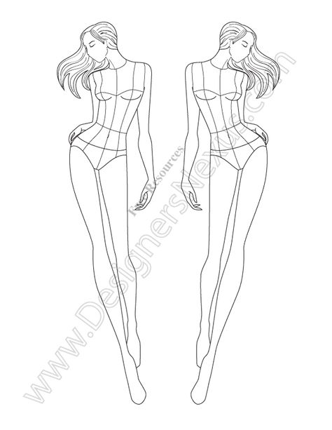 Female Croquis, Walking Pose, Figure Template, Fashion Illustration Template, Fashion Croquis, Croquis Fashion, Fashion Figure Templates, Fashion Sketching, Fashion Illustration Poses