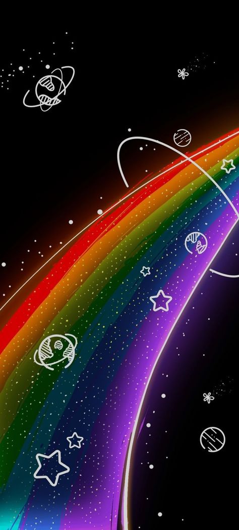 Rainbow And Black Wallpaper, Rainbow Space Wallpaper, Rainbow Aesthetic Wallpaper Iphone, Cute Pride Wallpapers, Dark Rainbow Wallpaper, Pride Backgrounds Aesthetic, Bright Colorful Wallpaper, Aesthetic Space Wallpaper, Pride Flag Wallpaper