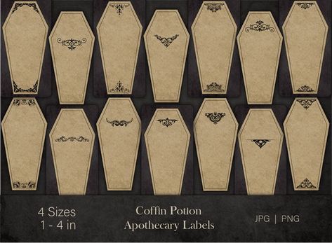 Herb Labels, Potion Labels, Apothecary Labels, Digital Labels, Graphic Kit, Blank Labels, Halloween Digital, Jar Labels, Specialty Paper