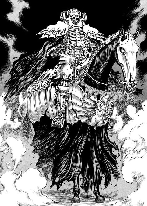 Berserk Art, Skull Knight, Anime Berserk, Berserk Manga, Knight Tattoo, Kentaro Miura, 다크 판타지, Knight Art, Good Manga