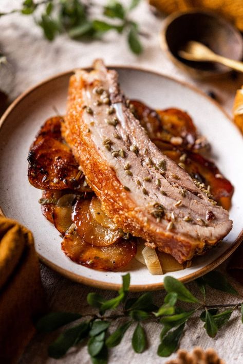 Confit Potatoes, Sweet Pork, Slow Cooked Pork, Pork Belly Recipes, Hearty Comfort Food, Slow Cook, French Cooking, Pork Dishes, Slow Cooked