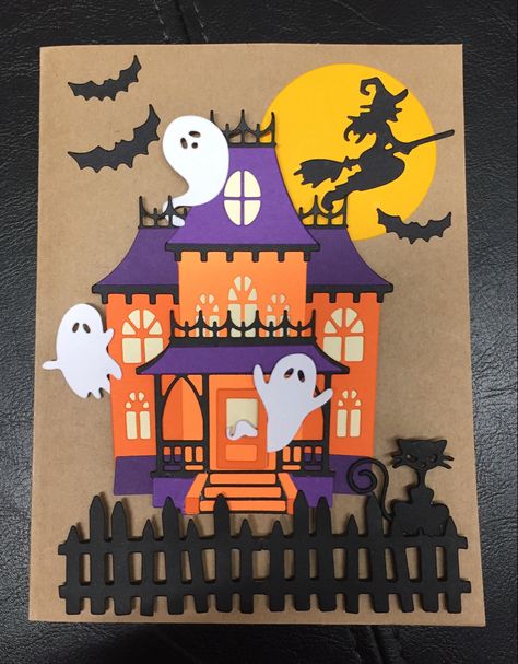 Diamond Press Halloween Cards, Diamond Press Card Ideas, Halloween Cards Diy, October Daily, Diamond Press, Papercut Art, Cards Halloween, Halloween Cards Handmade, Fun Cards