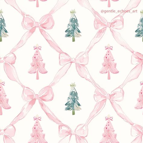 🎀🎄✨Embrace Feminine Magic This Holiday Season: Pink Christmas Collection This season, we’re embracing the gentle magic of feminine energy with our latest 🎀🎄Pink Christmas collection! Our Pink Christmas designs were born out of a love for all things dreamy and delicate. Each pink tree, each bow serves as a reminder that we can make the holidays our own—a space where femininity thrives and beauty flows effortlessly. 💕 I hope these patterns become the perfect canvas for you to craft moments of p... Pink Coquette Christmas Wallpaper, Pink Vintage Christmas Wallpaper, Pink Bow Christmas Wallpaper, Pink Christmas Background Laptop, Aesthetic Christmas Prints, Pink Christmas Computer Wallpaper, Pink Winter Widgets, Pink Bow Christmas, Love Shack Fancy Christmas