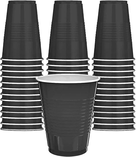 Amazon.com: DecorRack Party Cups 12 oz Reusable Disposable Cups for Birthday Party Bachelorette Camping Indoor Outdoor Events Beverage Drinking Cups (Black, 40) : Health & Household Bachelorette Camping, Drinking Cups, Party Bachelorette, Disposable Cups, Party Cups, Plastic Cups, Outdoor Events, Drinking Cup, Bachelorette Party