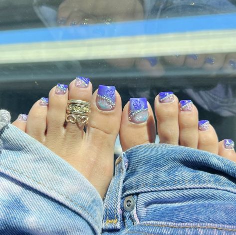 Gel Toe Nails, Acrylic Toes, Acrylic Toe Nails, Cute Toe Nails, Nails Only, Bling Acrylic Nails, Dream Nails, Fire Nails, Funky Nails