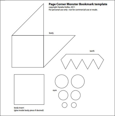 Corner+Bookmark+Template+Printable Printable Corner Bookmarks, Corner Bookmark Template, Monster Bookmark, Corner Bookmark, Fall Art Projects, Bookmark Craft, Coloring Bookmarks, Bookmark Template, Corner Bookmarks