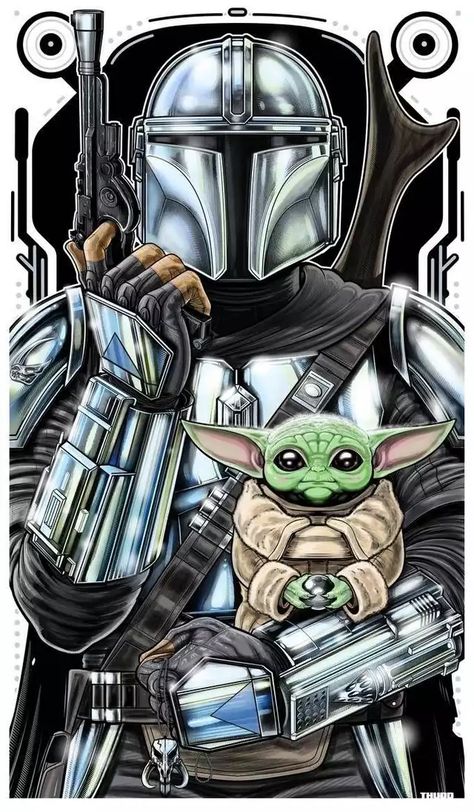 The Mandalorian art dump - Imgur Yoda Art, Yoda Wallpaper, Star Wars Painting, Star Wars Background, Star Wars Drawings, Star Wars Tattoo, Jedi Master, Star Wars Wallpaper, Star Wars Fan Art