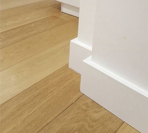 Plain Baseboard Trim, Square Skirting Board, Plain Baseboards, Flat Baseboards And Trim, Skirting Board Ideas Modern, Modern Skirting Boards, Timber Skirting, Architraves And Skirting, Internal Door Frames