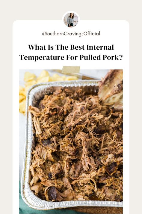 Pulled pork is a delicious, flavorful meat but it is essential to ensure the meat has reached the correct internal temperature before eating it. Otherwise, you could be left with tough meat that won’t shred. Whether you are smoking, roasting, or grilling, this guide will help you master the perfect internal temperature for pulled pork at your next BBQ. So, what is the best internal temperature for pulled pork? Head over to the blog to find out. Pork Temperature When Done, Meat For Bbq, Pork Head, Grilled Pork Roast, Pulled Pork Roast, Bbq Sandwiches, Freezer Friendly Meals, Smoked Pulled Pork, Pork Meat