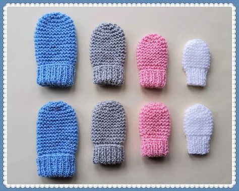 Easy Garter Stitch Baby Mittens | marianna's lazy daisy days | Bloglovin’ Baby Mittens Knitting Pattern, Crocheted Mittens, Baby Mittens Knitting, Baby Mittens Pattern, Easy Baby Knitting Patterns, Crochet Baby Mittens, Baby Gloves, Knitted Mittens Pattern, Cardigan Bebe