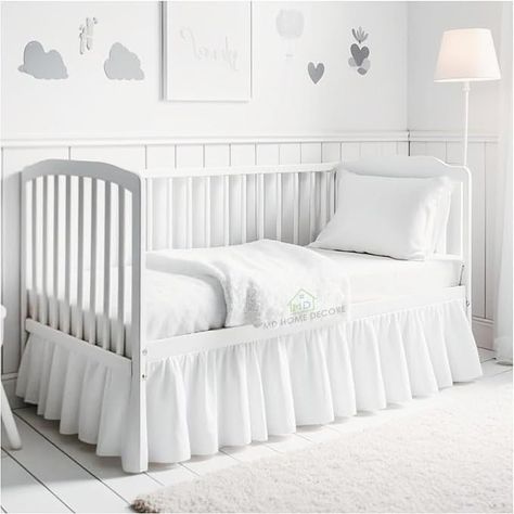 White Crib Skirt, Bedding Toddler, Crib Bed Skirt, Crib Bed, White Crib, Crib Skirt, Toddler Beds, Crib Skirts, Dust Ruffle