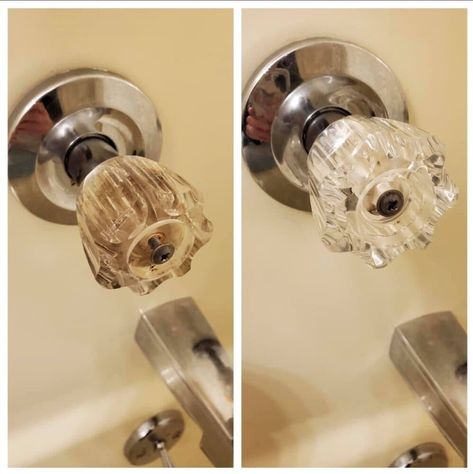 How to clean bathroom knobs - STOCKPILING MOMS™ How To Clean Bathroom Sink Faucets, How To Clean Bathroom Faucet, Clean Bathroom Sink, Natural Bathroom Cleaner, Housekeeping Ideas, African Bedroom, Bathroom Cabinet Knobs, Mold And Mildew Remover, Clean Your Bathroom