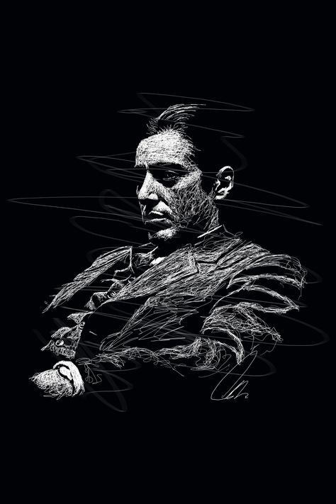 Michael Corleone, abstract art, scribble art, modern art, digital painting, digital art, ipad painting, minimalistic, dark, wallpaper, movie, godfather, Al Pacino, mafia Michael Corleone Wallpaper, Minimalistic Dark Wallpaper, Godfather Al Pacino, Godfather Art, Digital Art Ipad, Art Scribble, Michael Corleone, Ipad Painting, Scribble Art