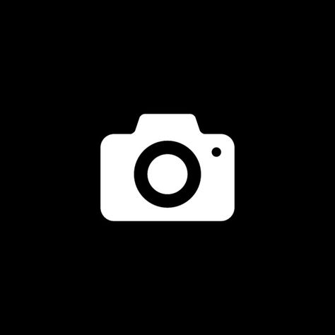 Black Camera Icon, Dark Mode Wallpapers Iphone, App Ikon, Kawaii App, Shortcut Icon, Zestaw Ikon, Mobile App Icon, White Camera, Black And White Photo Wall