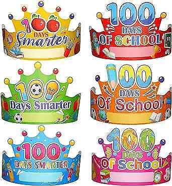 ad eBay - Find many great new & used options and get the best deals for 100 Days of School Paper Crowns, 36pcs 100 Days Smarter Party Hats for Kids at the best online prices at eBay! Free delivery for many products! 100 Days Of School Crown Free Printable, 100 Day Necklace Printable Free, School Paper, Paper Crowns, 100 Days Of School, 100th Day, Kids Hats, Party Hats, Ebay Finds